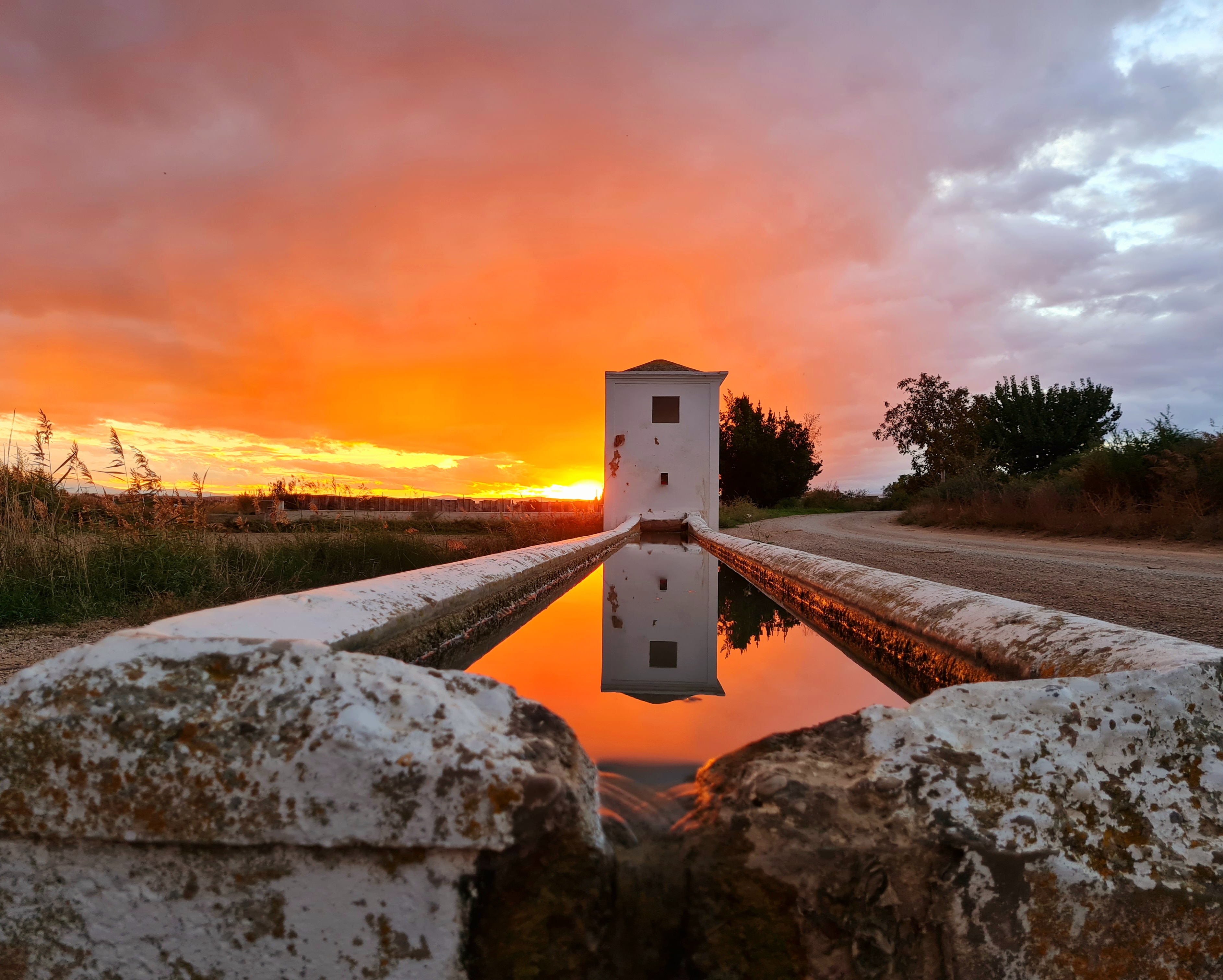 Atardecer en la antigua fuente
